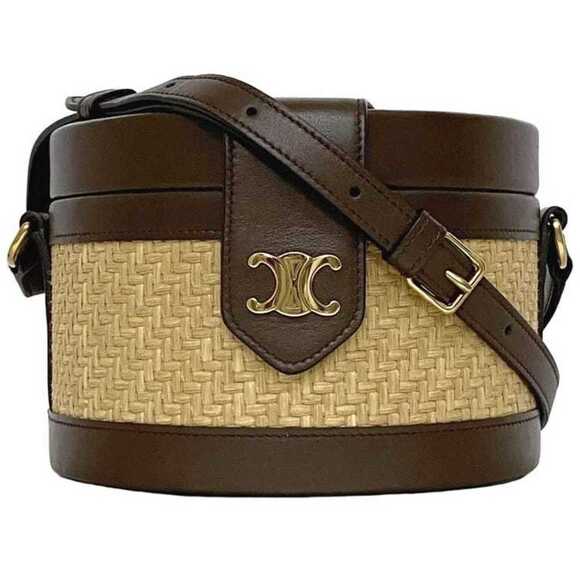 CELINE Brown Leather Shoulder Bag - Picture 1 of 11